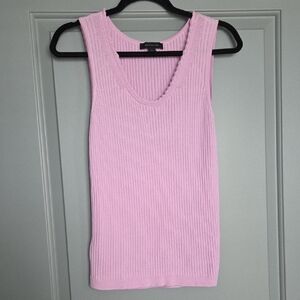 Ann Taylor Light Pink Ribbed Tank Top